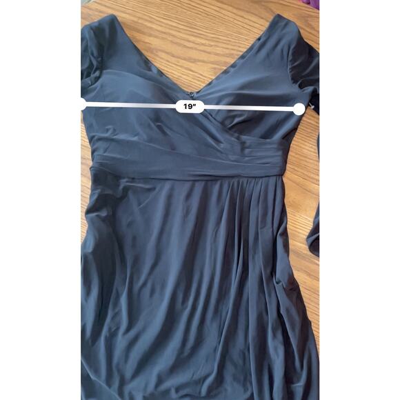La Femme Long Sleeve Faux Wrap Gown size 14 - Picture 9 of 10